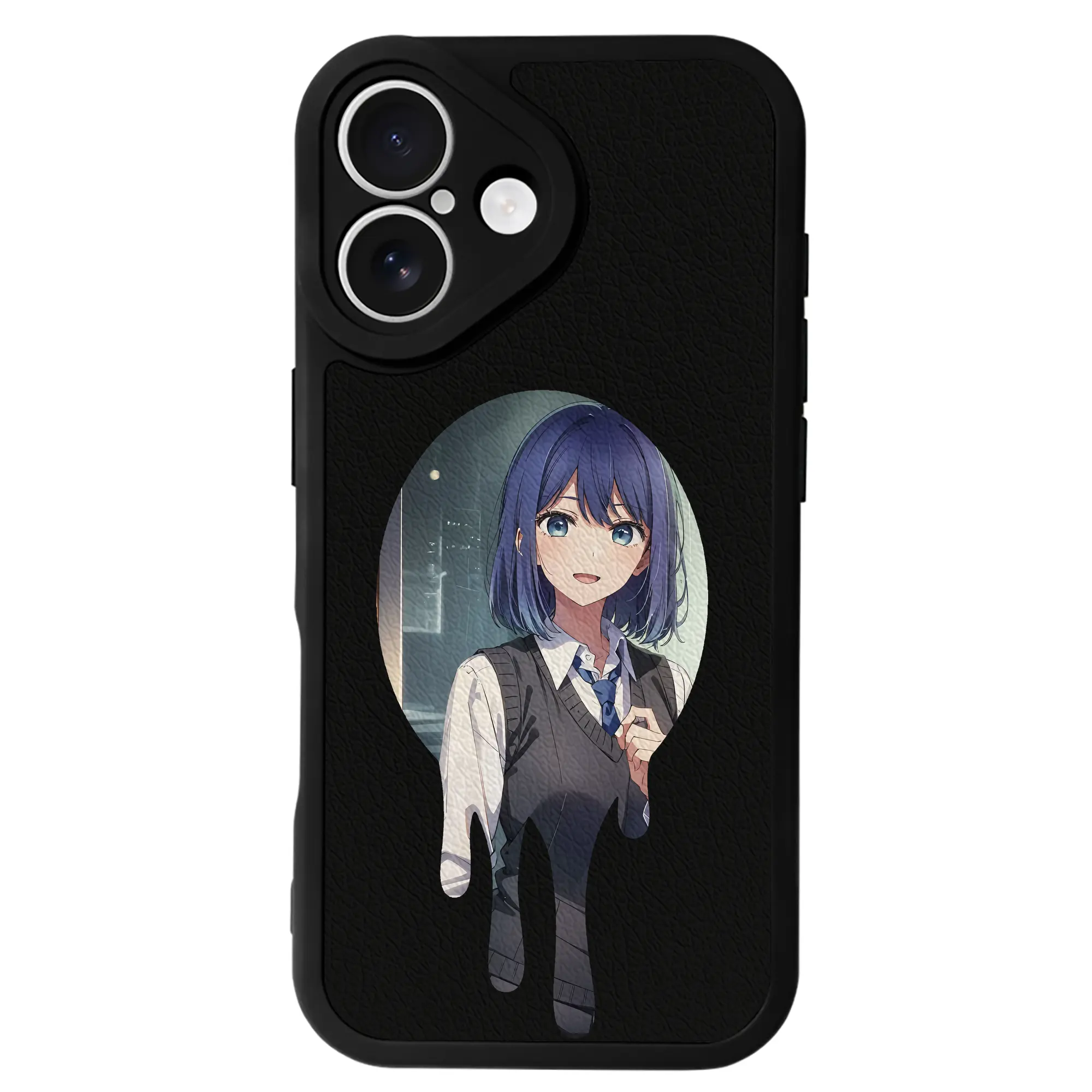 推しの子 グッズ,黒川あかね - IPhone 16シリーズ対応 ・ シリコンスマホケース ・ レザー調 ・ 高精度フィット ・ 耐衝撃 ・ ワイヤレス充電対応 ・ 精密カット